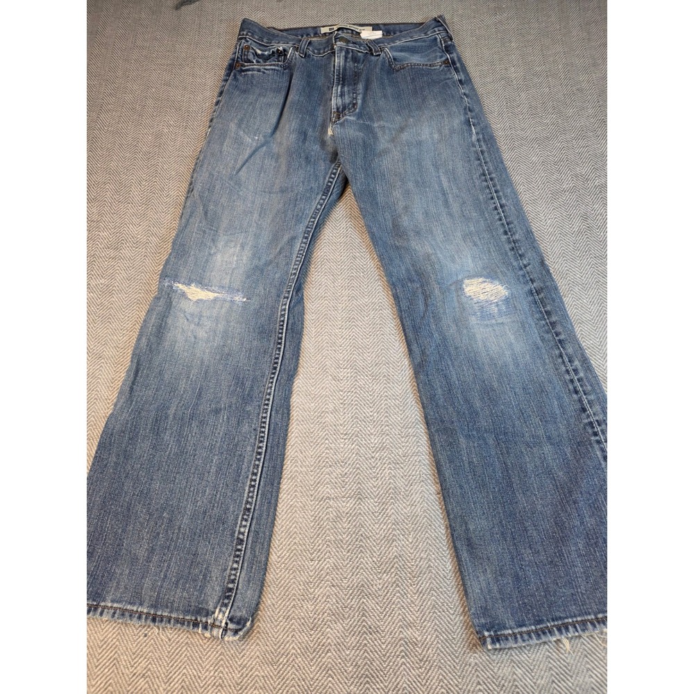 Gap Loose Boot Fit Jeans Mens 30x30 Blue Denim Medium Wash Distressed Vintage